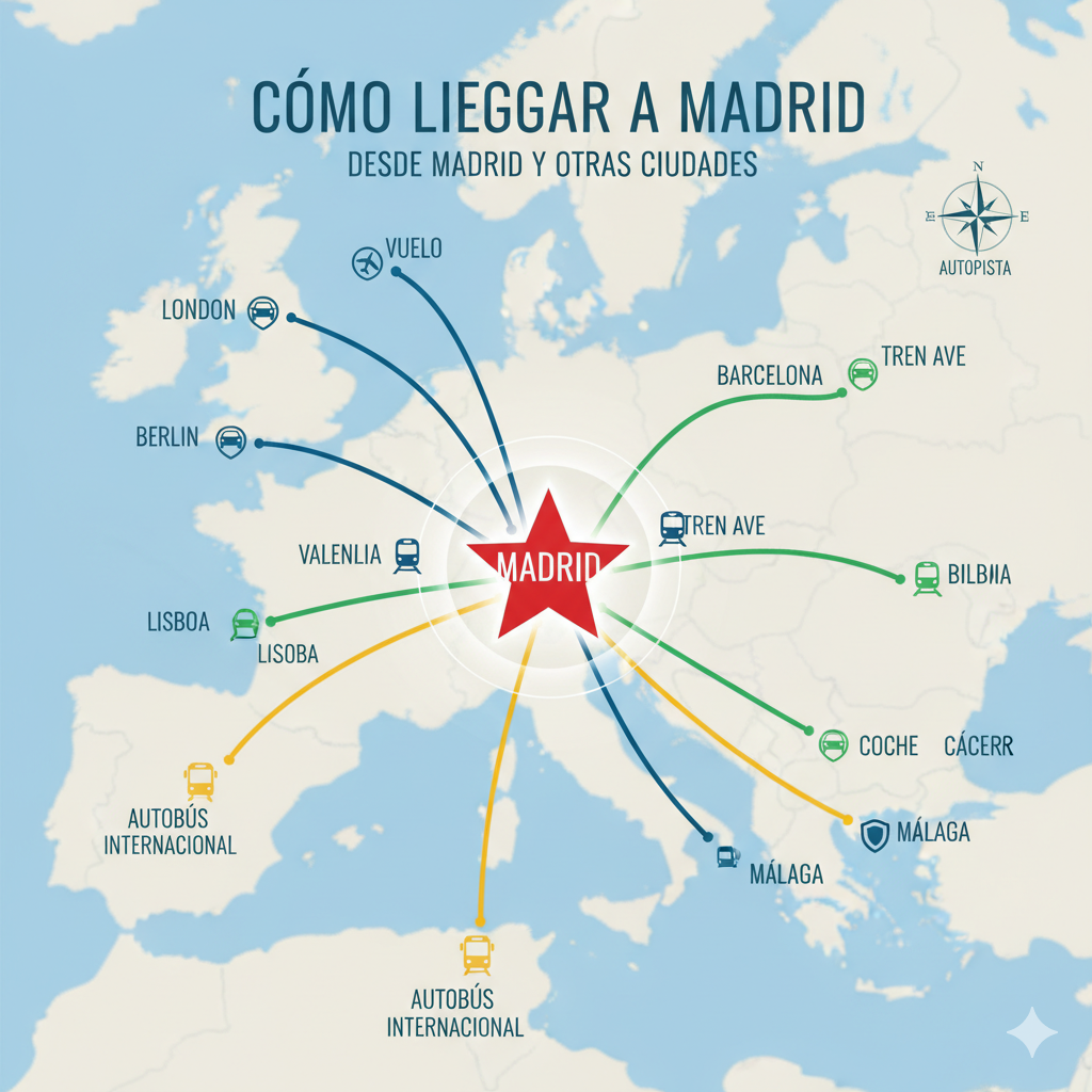 Cómo llegar desde Madrid y otras ciudades